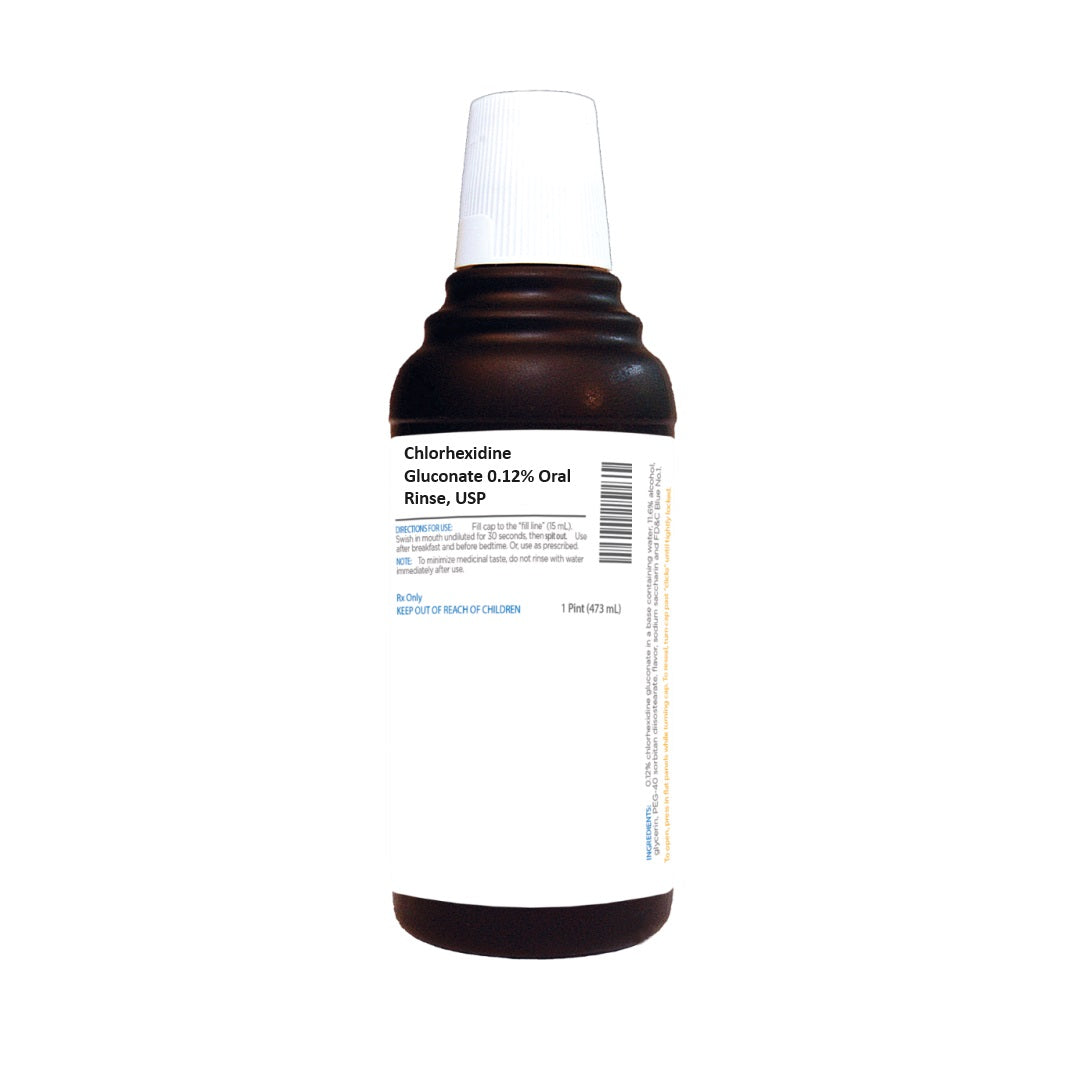 Chlorhexidine Gluconate 0.12% CHG Oral Rinse Mouthwash 16oz Bottle 