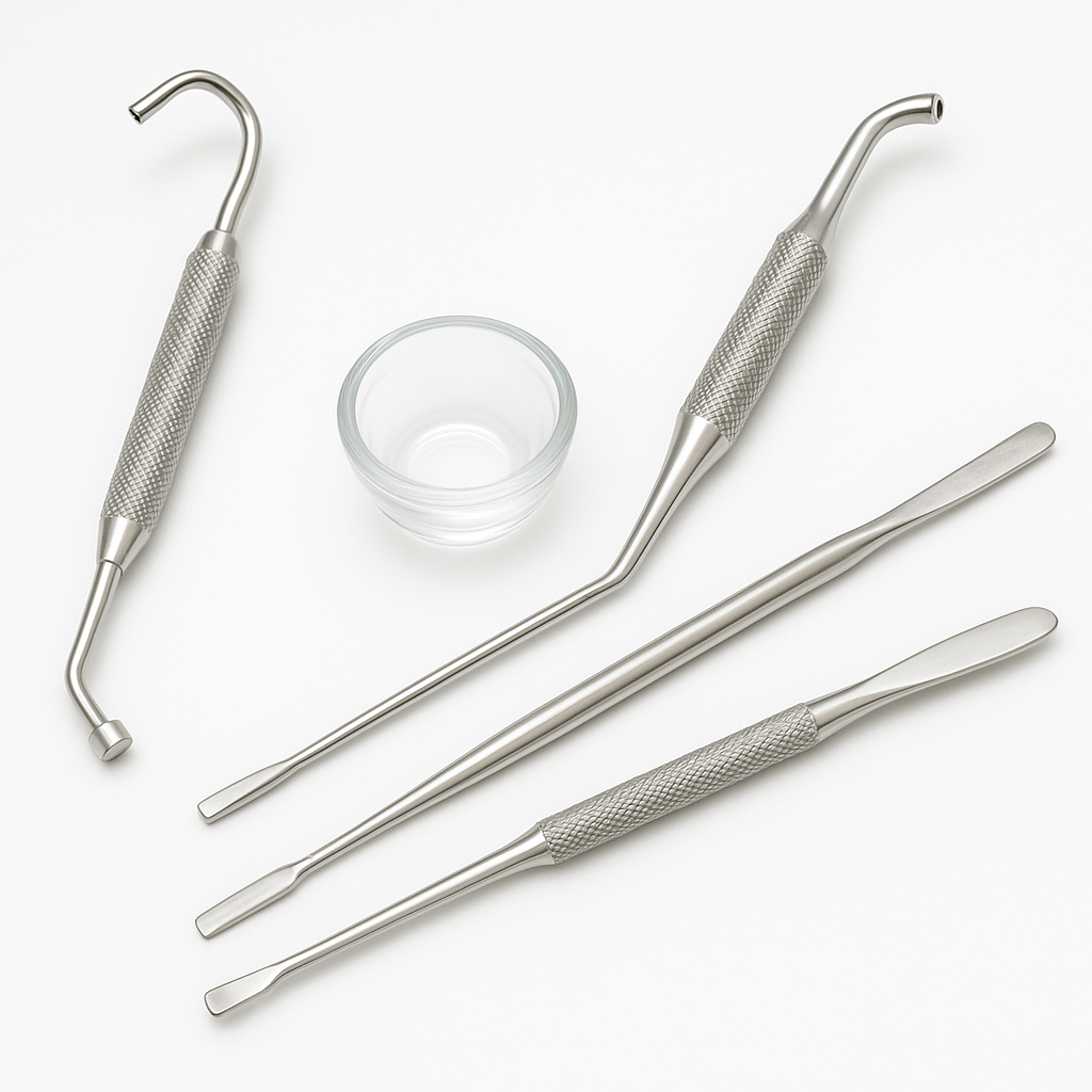 Amalgam accessories including carriers, condensers, and dappen dishes