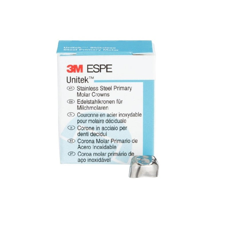 3M ESPE Unitek 907055 Stainless Steel Primary Anterior Crown Forms 5/Bx - Pediatric Dentistry Restoration Solution