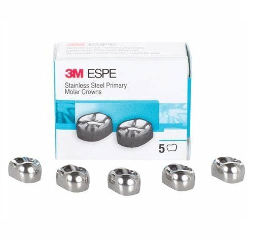 3M ESPE ELL2 Stainless Steel Lower Left 2nd Primary Molar Crowns 5/Bx - Pediatric Dental Restorations - Durable Stainless Steel - Precise Fit - Dental Crowns Pack