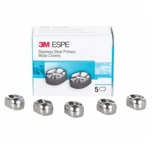 3M ESPE EUR5 Stainless Steel Upper Right 2nd Primary Molar Crowns 5/Bx - Pediatric Dental Restoration Crowns