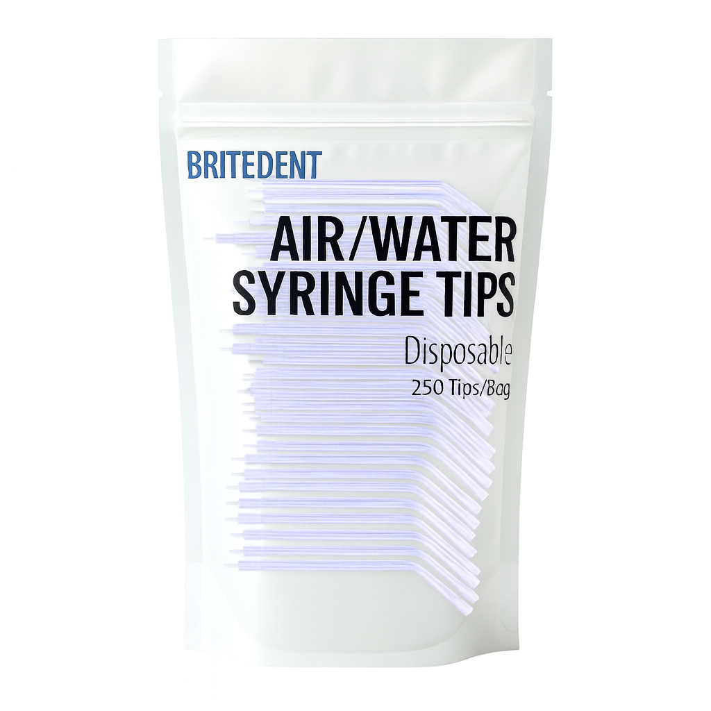 BRITEDENT Disposable Air Water Syringe Tips Clear 250/Bag