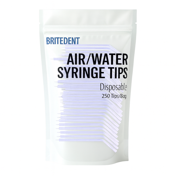 BRITEDENT Disposable Air Water Syringe Tips Clear 250/Bag