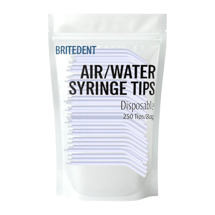 BRITEDENT Disposable Air Water Syringe Tips White 250/Bag