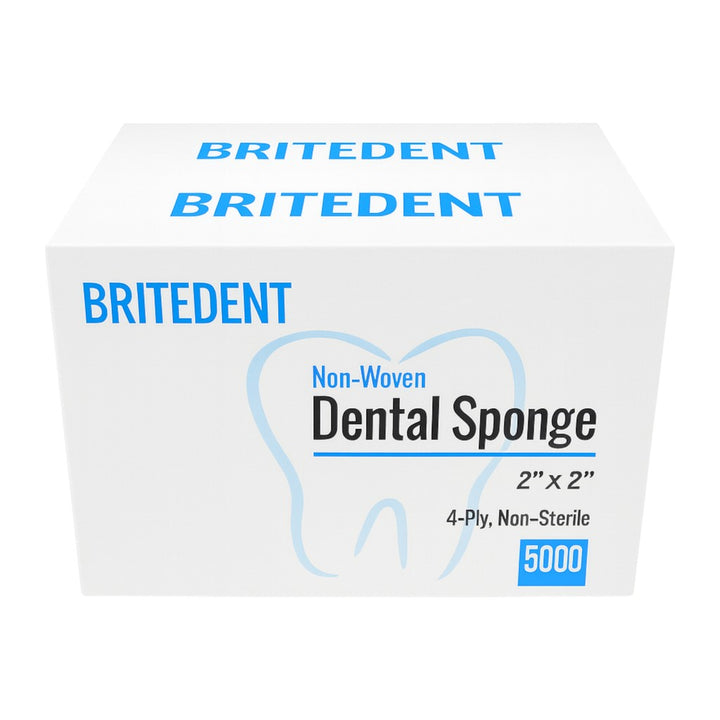BRITEDENT Dental Gauze Sponges 2x2 Non-Woven 4-ply Case