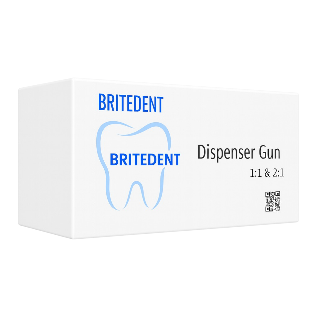 BRITEDENT Dental Impression Dispenser Gun 1:1 & 2:1 box 