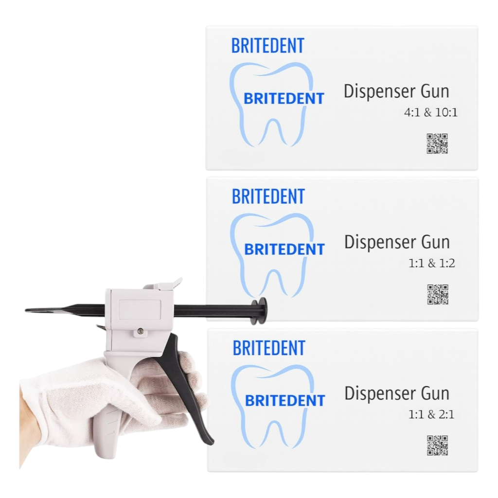 BRITEDENT Dental Impression Dispenser Gun with multiple ratio options