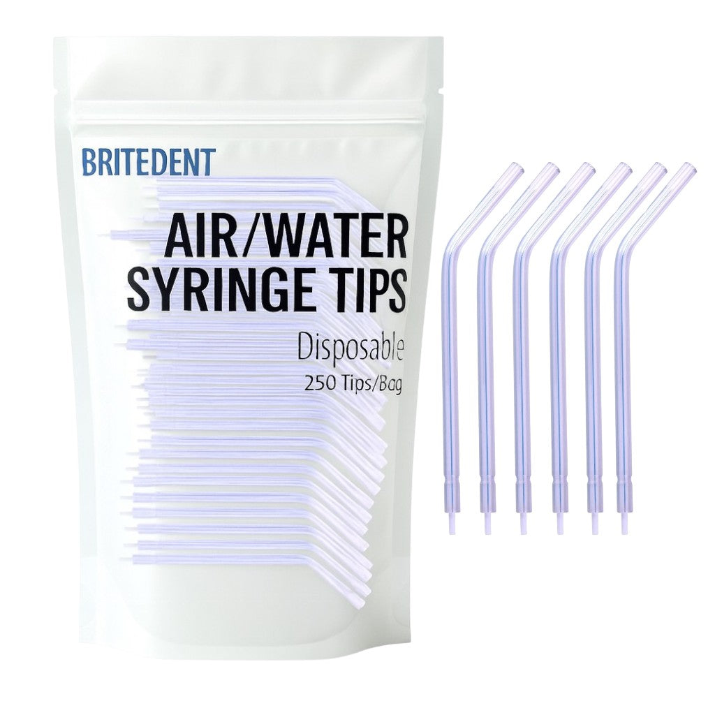 BRITEDENT Air Water Syringe Tips Clear 250/Bag
