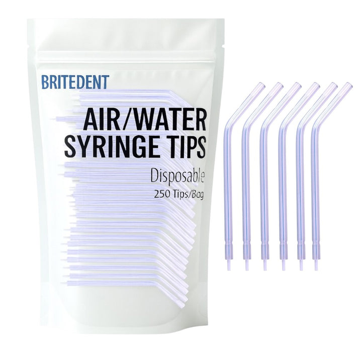 BRITEDENT Air Water Syringe Tips Clear 250/Bag