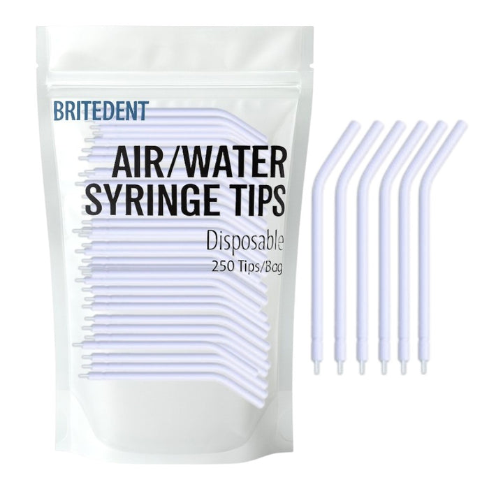 BRITEDENT Air Water Syringe Tips White 250/Bag