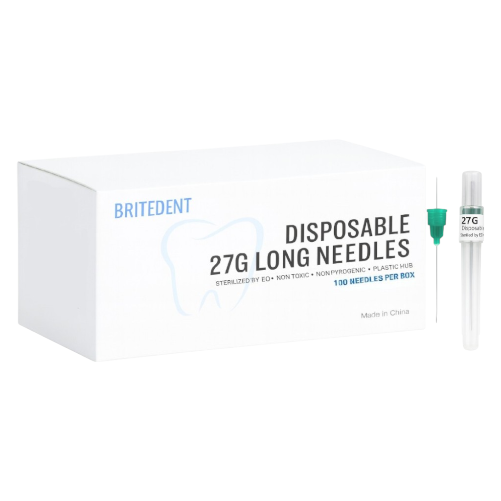 BRITEDENT 27G Long Dental Needles disposable stainless steel