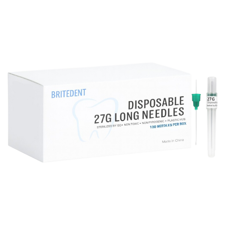 BRITEDENT 27G Long Dental Needles disposable stainless steel