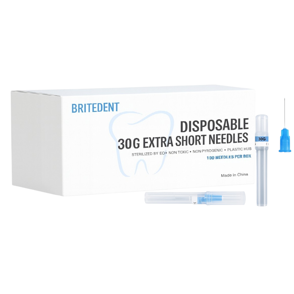 BRITEDENT 30G Extra Short Dental Needles disposable stainless steel 