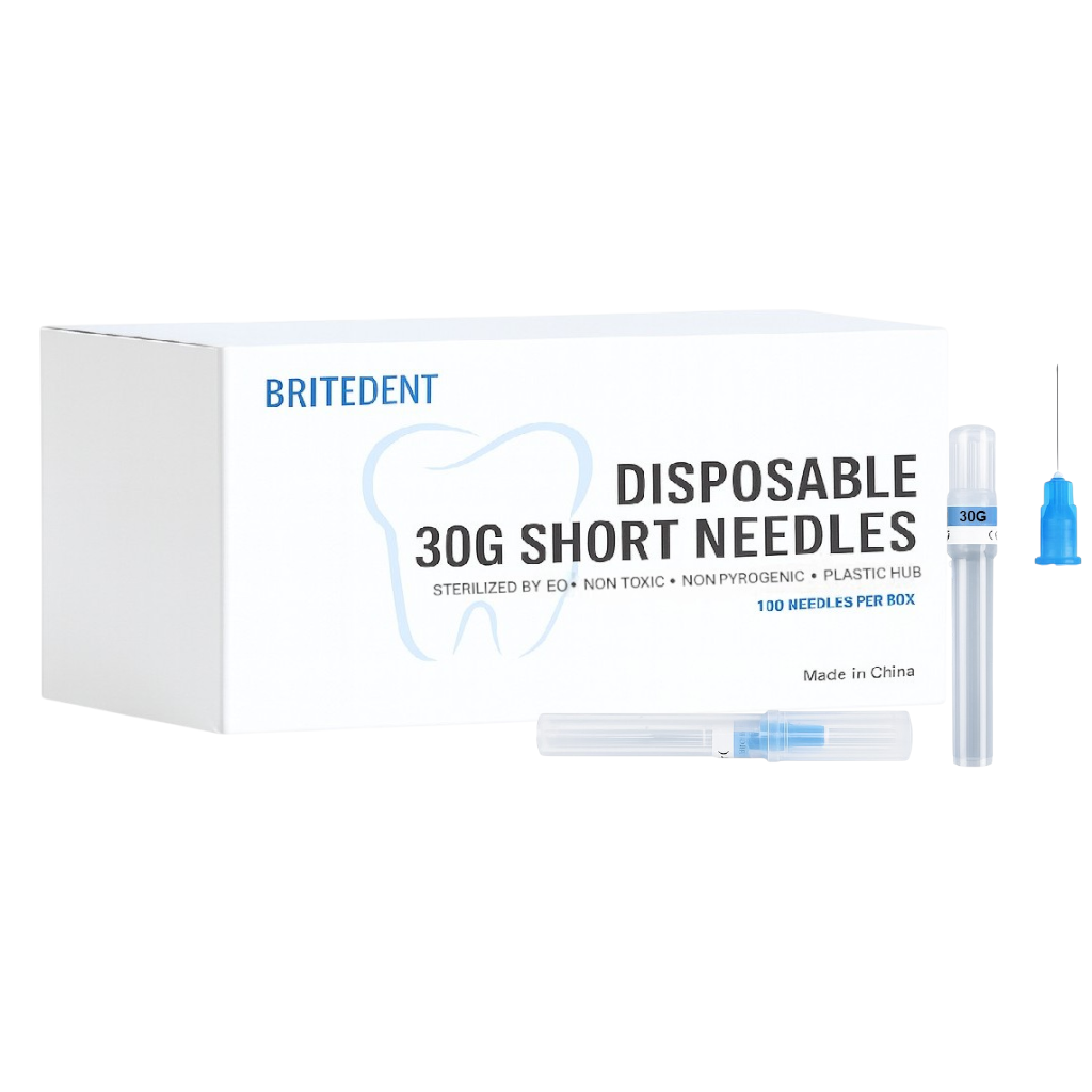 BRITEDENT 30G Short Dental Needles disposable stainless steel 