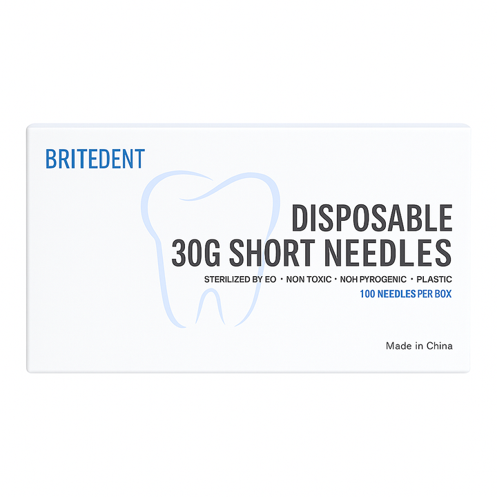 BRITEDENT 30G Short Dental Needles disposable stainless steel Box