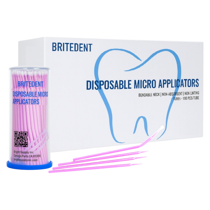 BRITEDENT Dental Micro Applicator Brushes Mauve