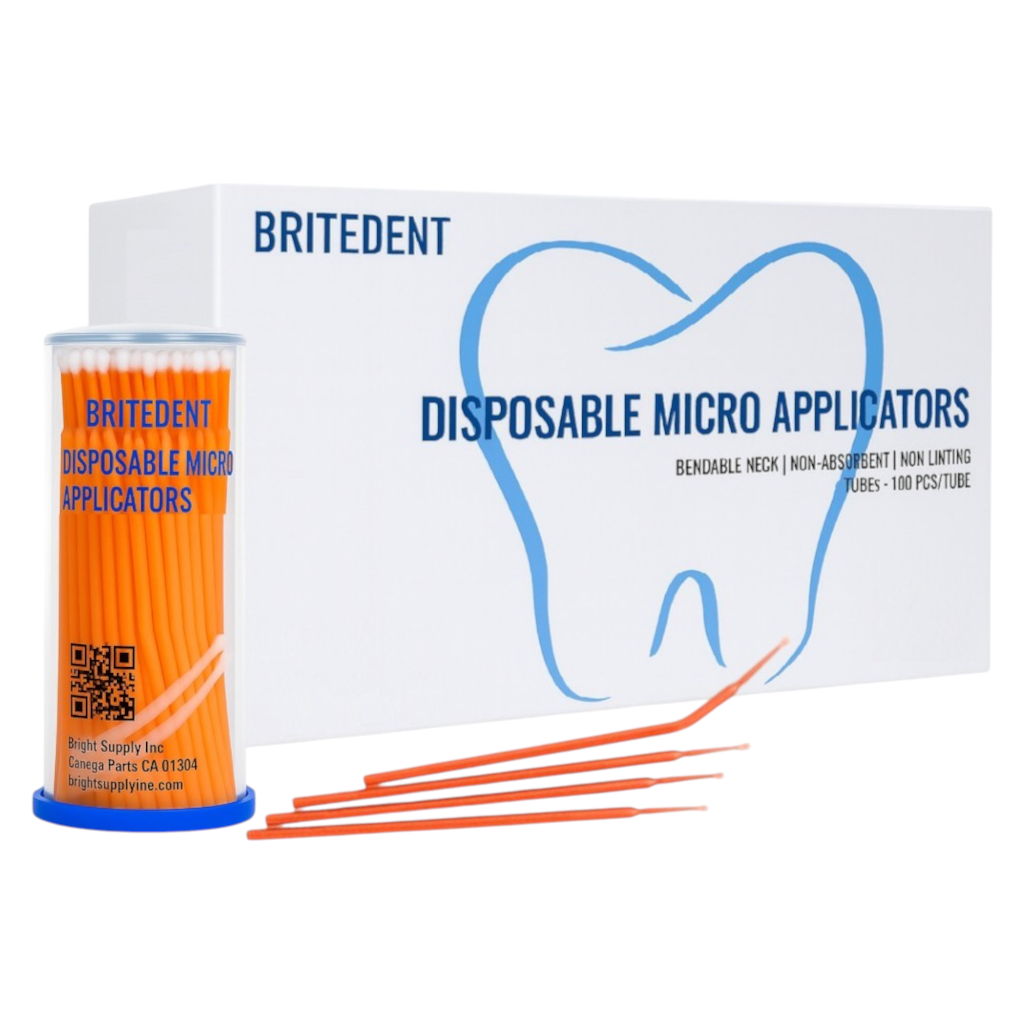 BRITEDENT Dental Micro Applicator Brushes Orange