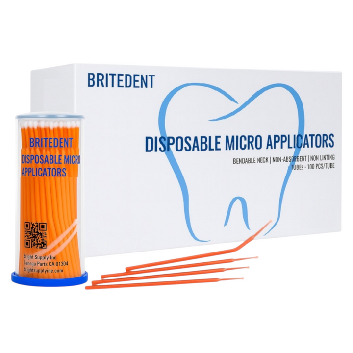 BRITEDENT Dental Micro Applicator Brushes Orange