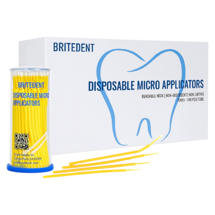 BRITEDENT Dental Micro Applicator Brushes Yellow