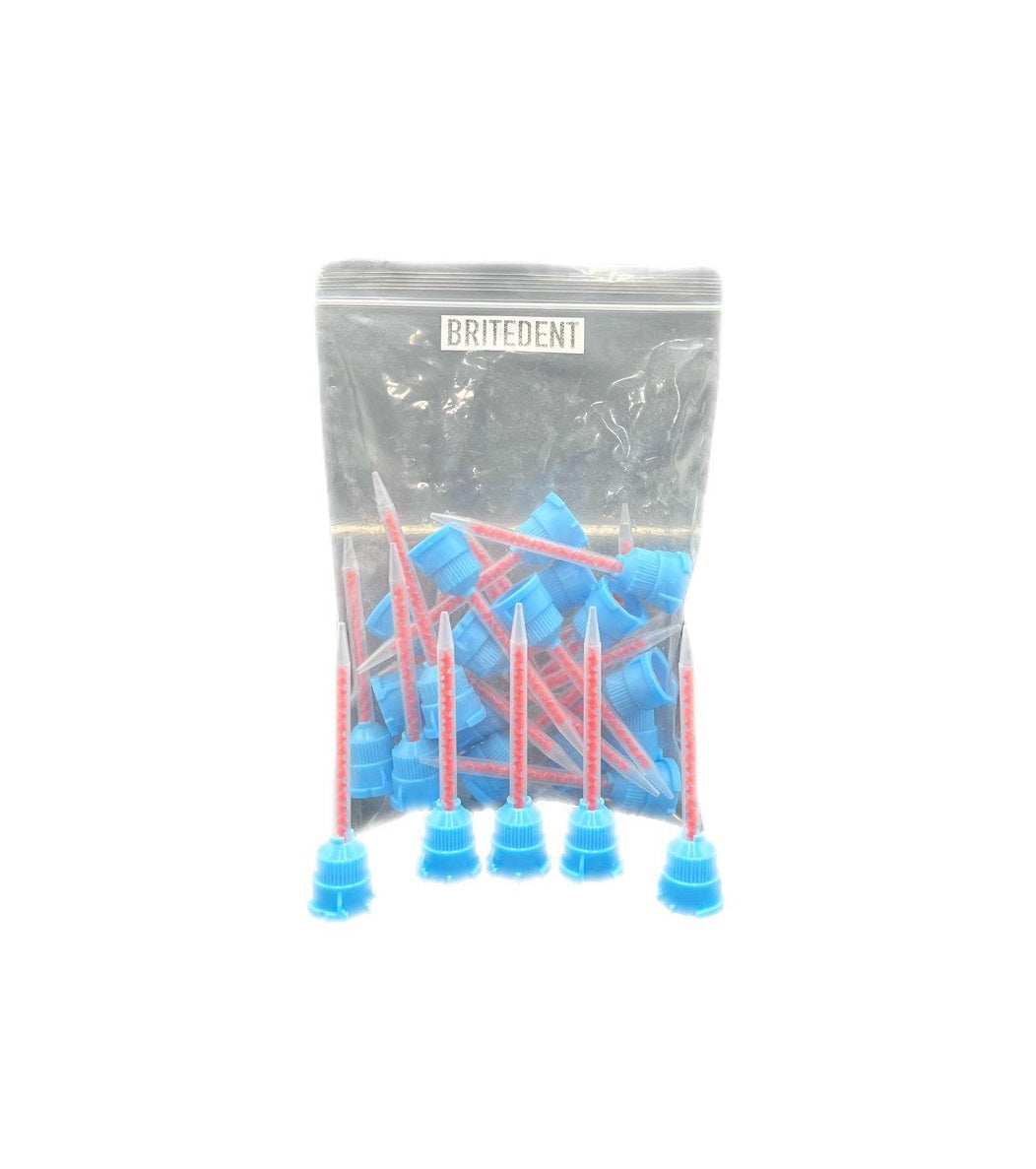 BRITEDENT Mixing Tips HP Blue & Orange 10:1/4:1 Ratio 25/Pk BSI-1141 - Dental Crown & Bridge Material Mixing Tools