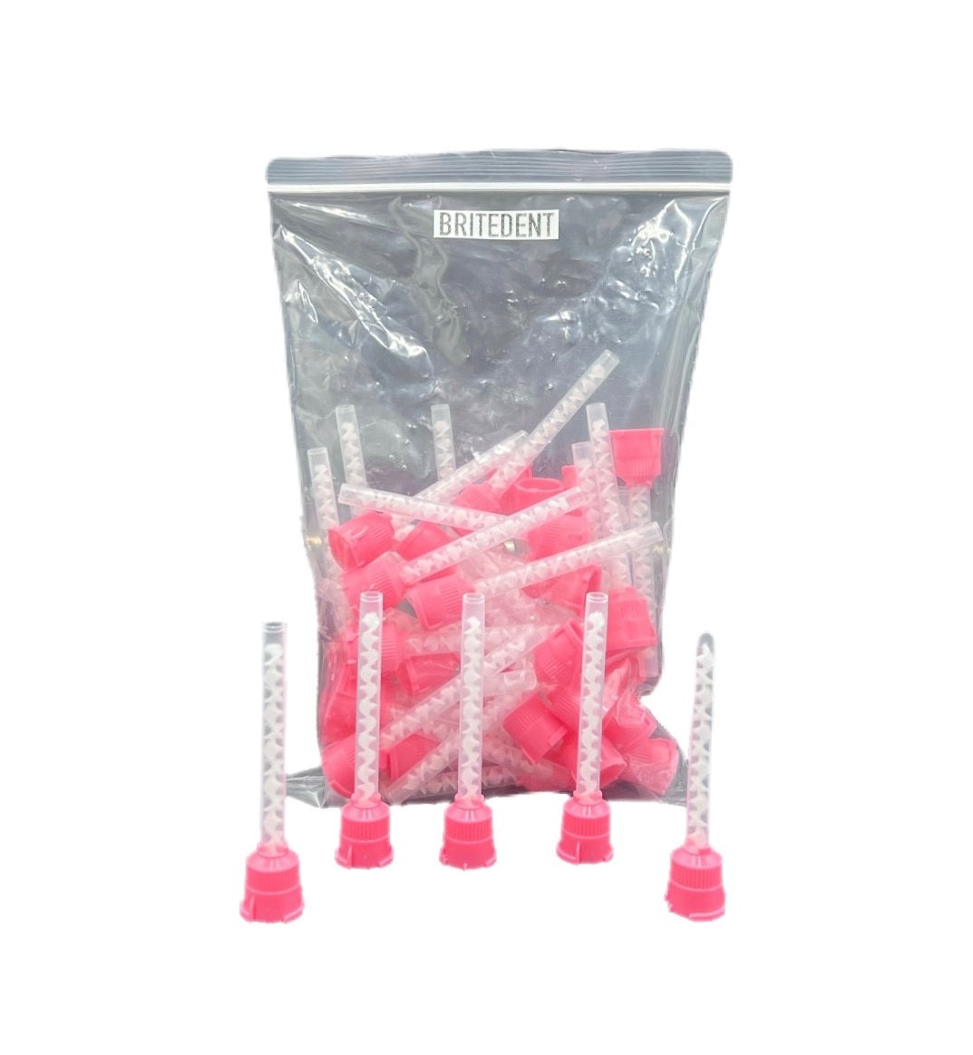 BRITEDENT Mixing Tips High Performance Pink Medium 5.4mm 48/Pk BSI-1154 - Precision Dental Impression Tool