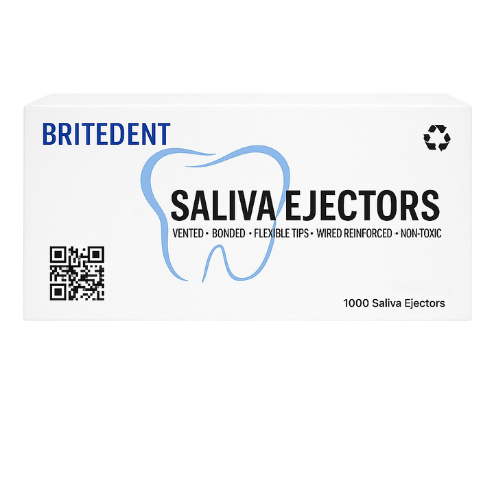 BRITEDENT Saliva Ejectors All Colors latex-free disposable 1000 case Box