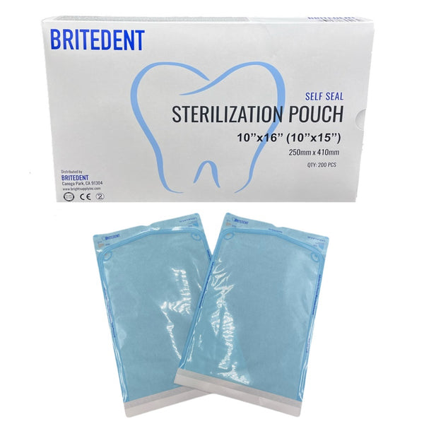100 Pcs Self-Sealing Sterilization Pouches For Dental Tools - 70x230mm, Autoclave Steam Indicator