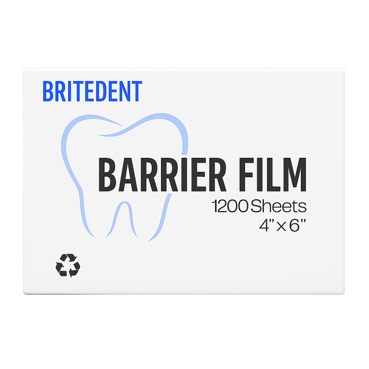 BRITEDENT barrier film adhesive protective sheets 4x6 1200 roll box