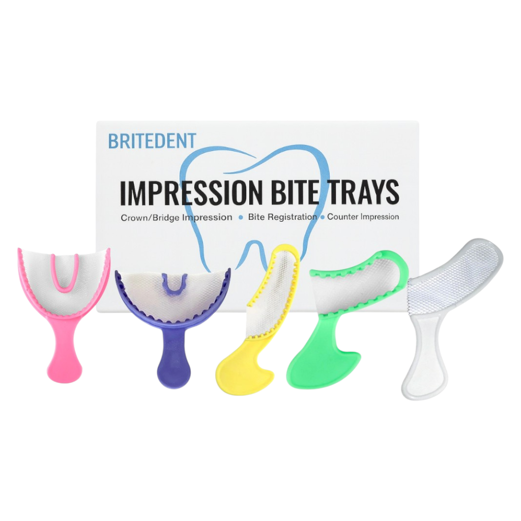 BRITEDENT bite registration trays full arch anterior quadrant posterior sideless dental