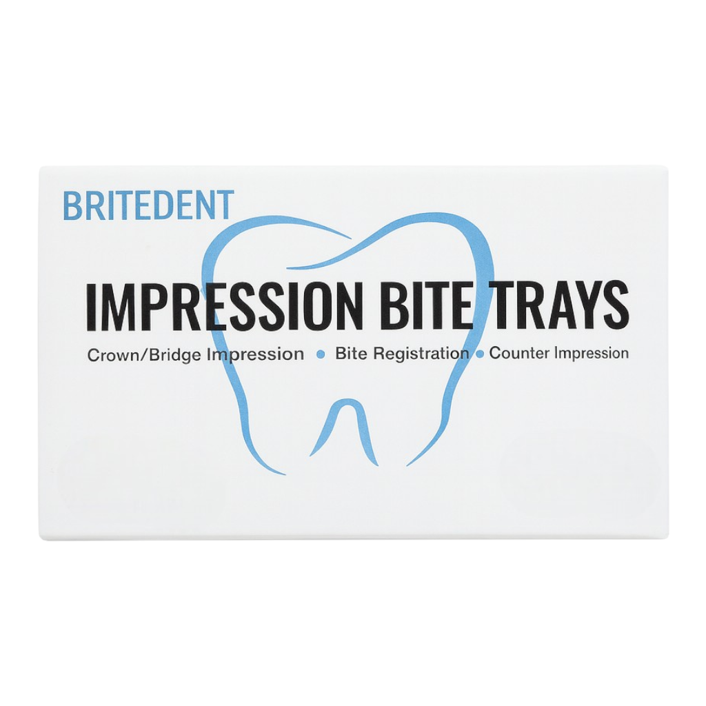 BRITEDENT bite registration trays full arch anterior quadrant posterior sideless box