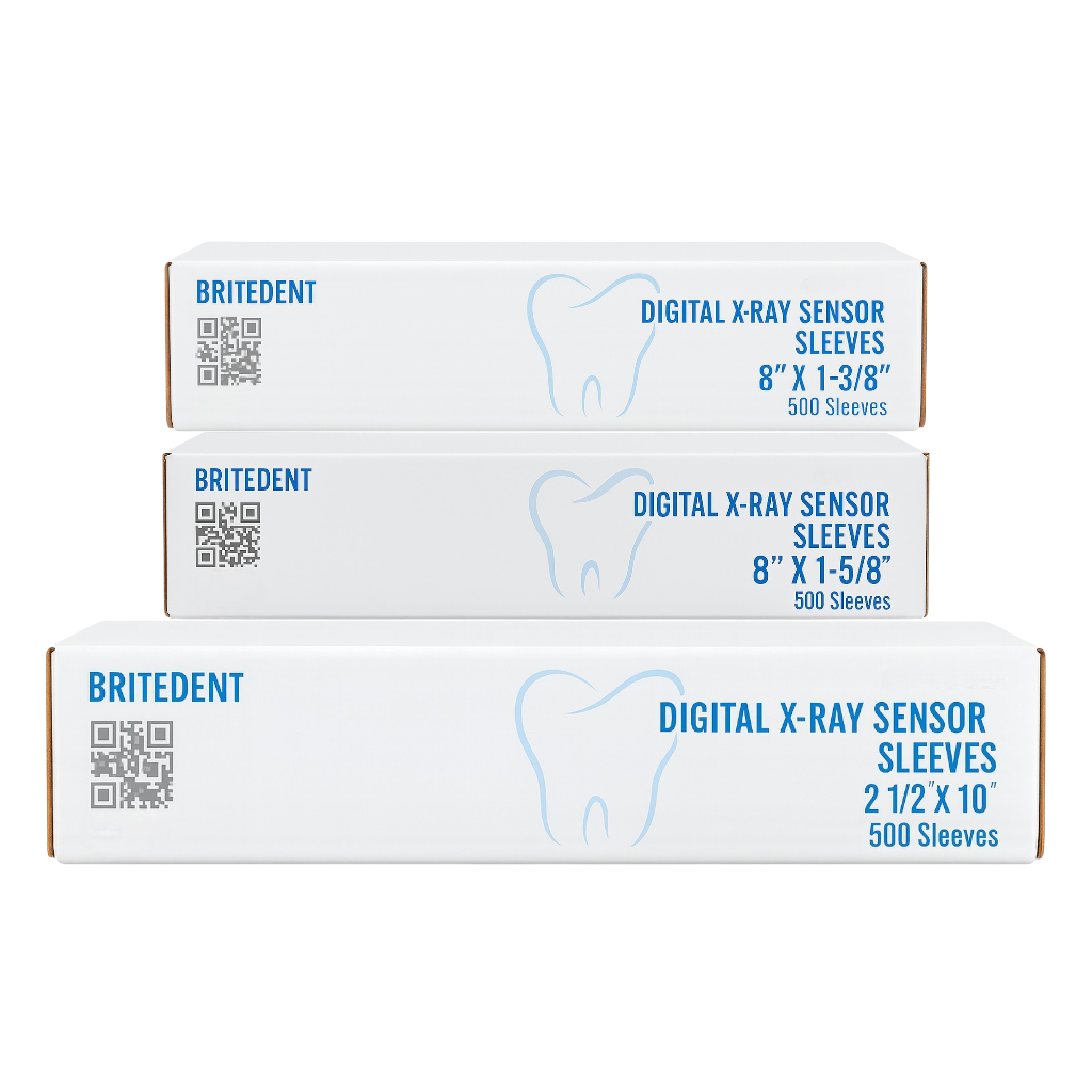 BRITEDENT digital X-ray sensor sleeves 500 box disposable dental barrier sleeves 