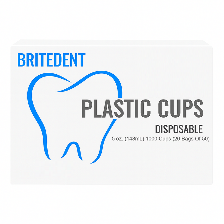 BRITEDENT Disposable Plastic Cups 5 oz – 1000/Box for dental and medical use
