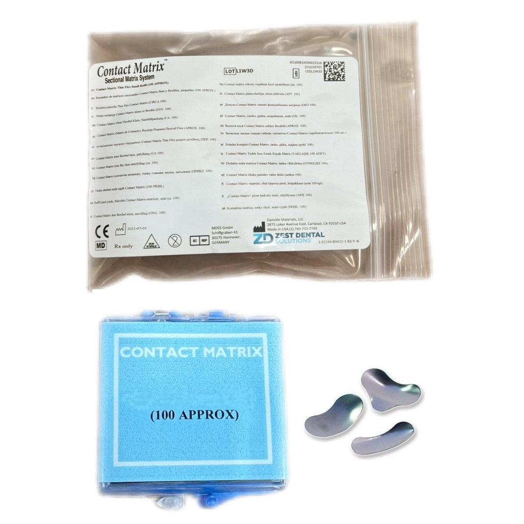 Danville Contact Matrix Thin Flex Small 89432 - Achieve precise dental restorations with our versatile Small matrix bands. Optimal adaptation for tight contacts and contours, ensuring predictable outcomes in restorative dentistry.