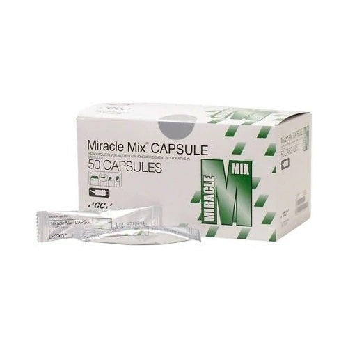 GC Miracle Mix Capsules 000124 - Glass Ionomer Cement for Dental Procedures - 50/Pk