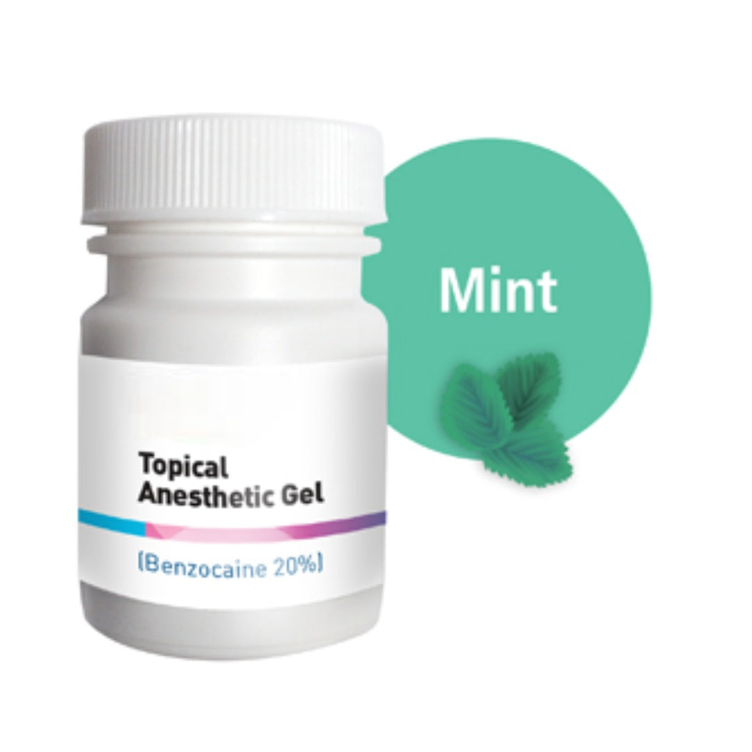 House Brand Topical Anesthetic Gel Mint 1oz Jar – 20% Benzocaine Dental Pain Relief Gel, Fast-Acting, Mint Flavor, For Pre-Injection, Temporary Removal, Gag Reflex Control