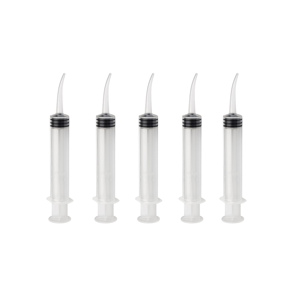 Madrid Dental Choice 12cc curved tip irrigation syringes disposable pack of 5 