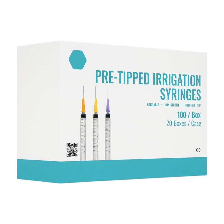 Madrid Dental Choice 3cc endo irrigation syringes with 25Ga 27Ga 30Ga needle tips 