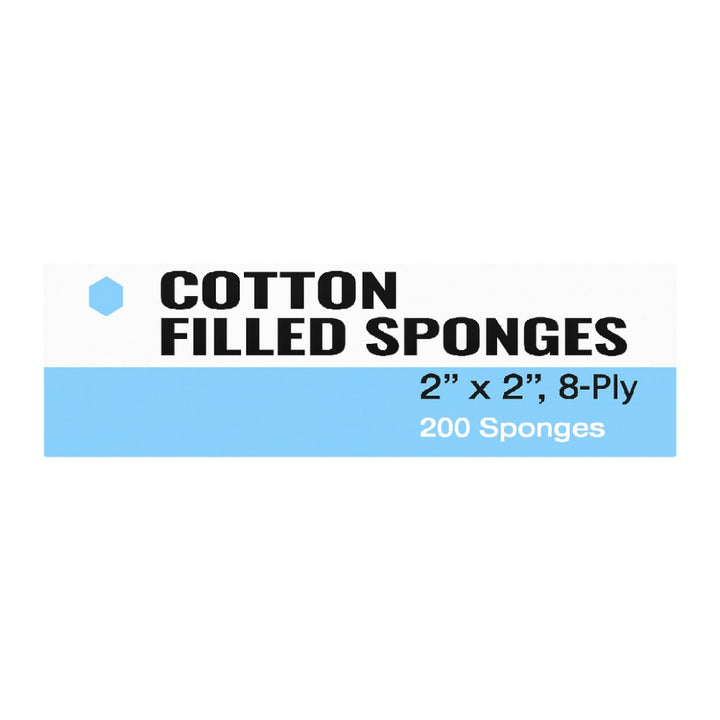 Madrid Dental Choice Absorbent Non-Sterile Cotton Filled Gauze Sponges 2x2 Gauzes 8-Ply 200 Pack