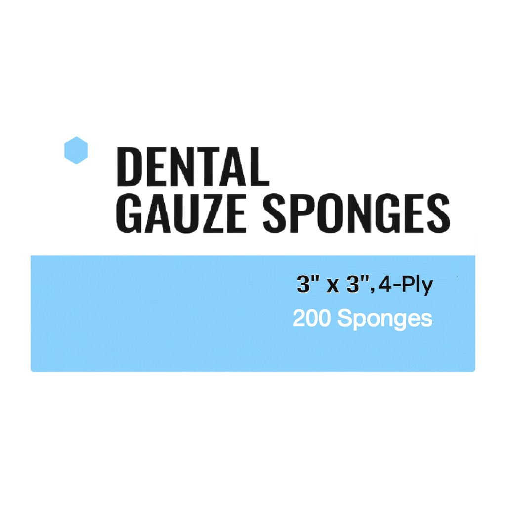 Madrid Dental Choice Absorbent Non-Sterile Gauze Sponges 3x3 Gauzes 4-Ply 200 Pack