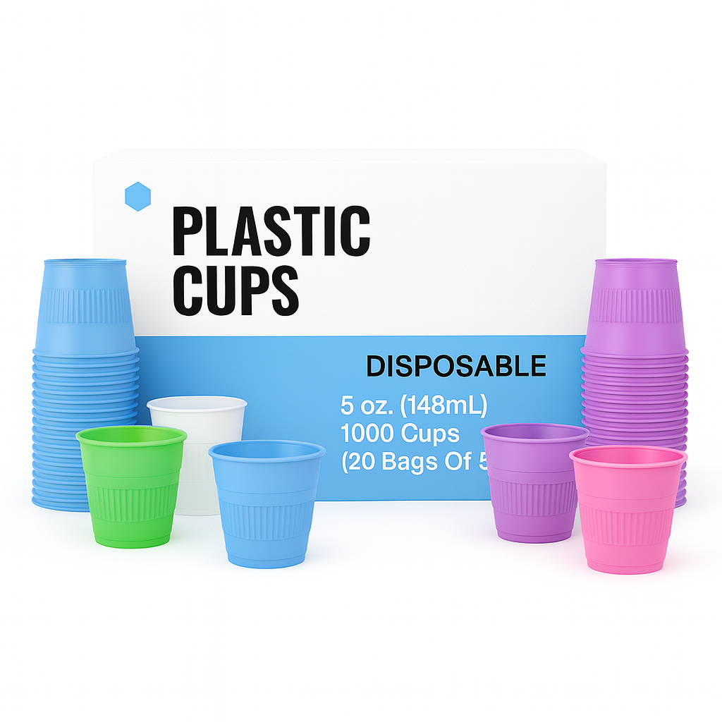 Madrid Dental Choice Disposable Plastic Cups All Colors 5 oz 1000/Case