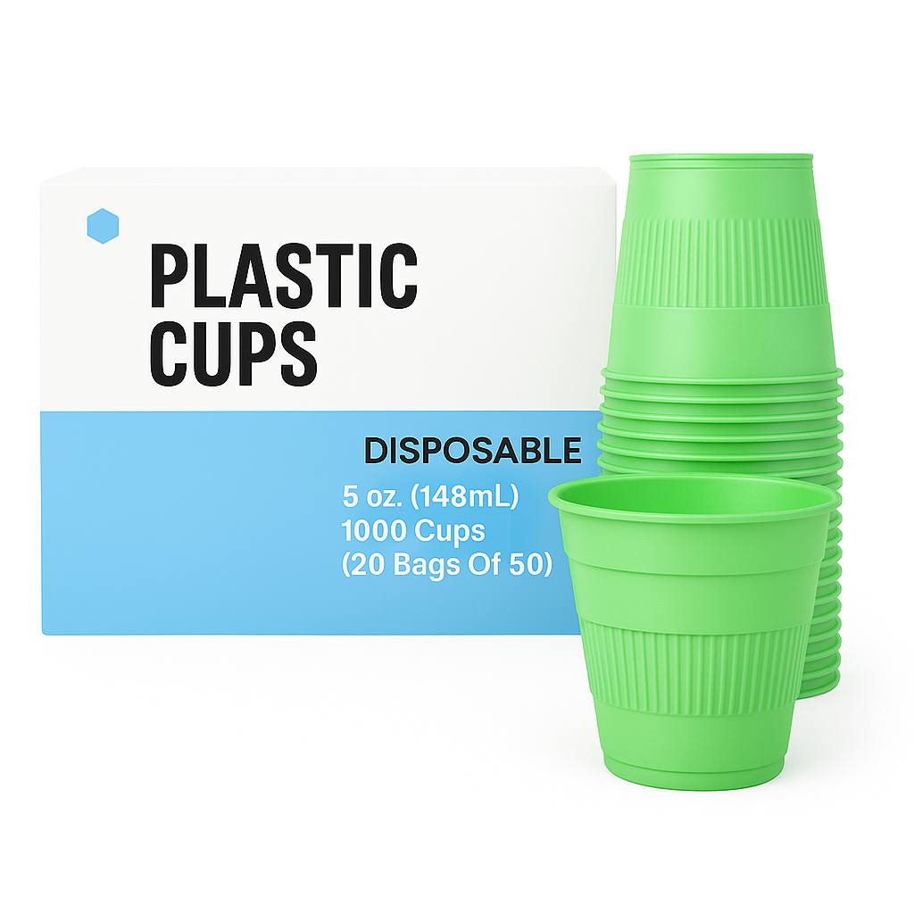 Madrid Dental Choice Disposable Plastic Cups Green 5 oz 1000/Case