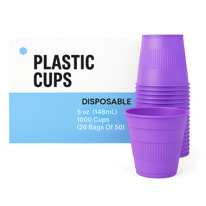 Madrid Dental Choice Disposable Plastic Cups Purple 5 oz 1000/Case