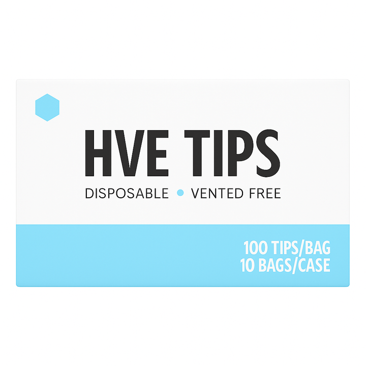 Madrid Dental Choice HVE Suction Tips White disposable vented latex-free box