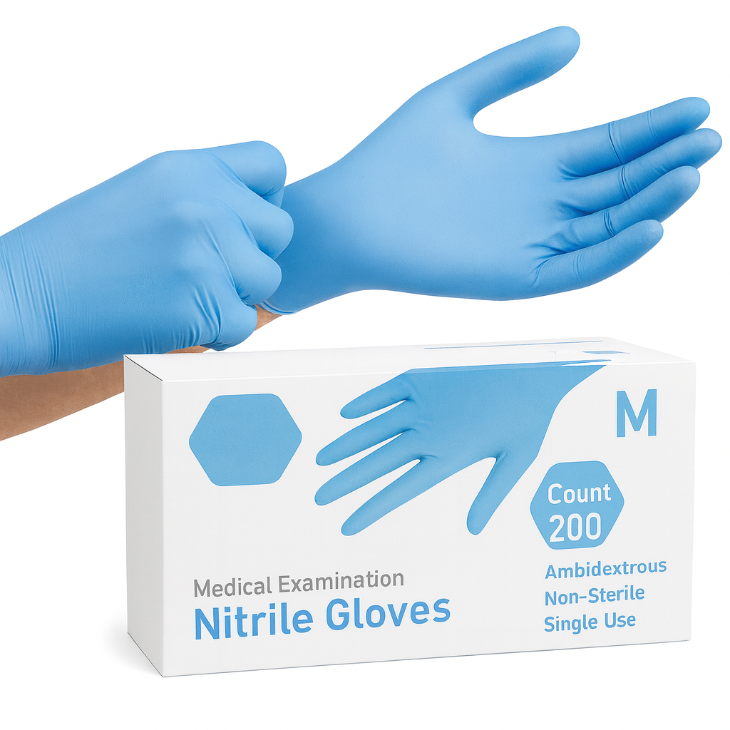 Madrid Dental Choice Nitrile Medical Grade Exam Gloves Medium 200/Box