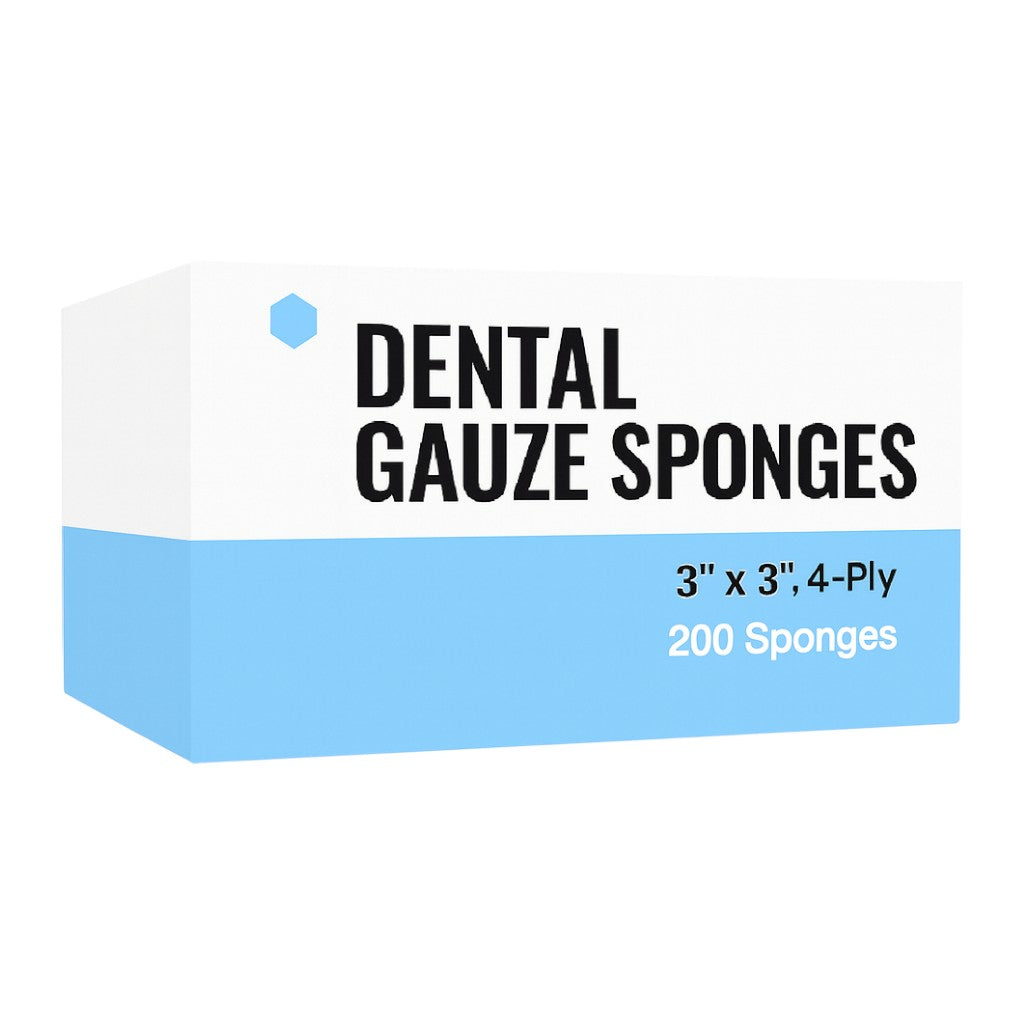 Madrid Dental Choice Disposable Absorbent Non-Sterile Gauze Sponges 3x3 Gauzes 4-Ply 200 Pack
