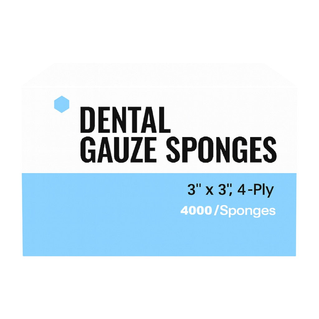 Madrid Dental Choice Disposable Absorbent Non-Sterile Gauze Sponges 3x3 Gauzes 4-Ply Case