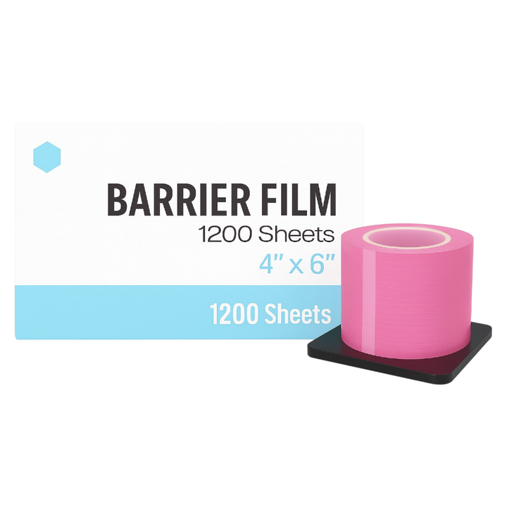 Madrid Dental Choice barrier film 4x6 adhesive protective sheets 1200 roll pink