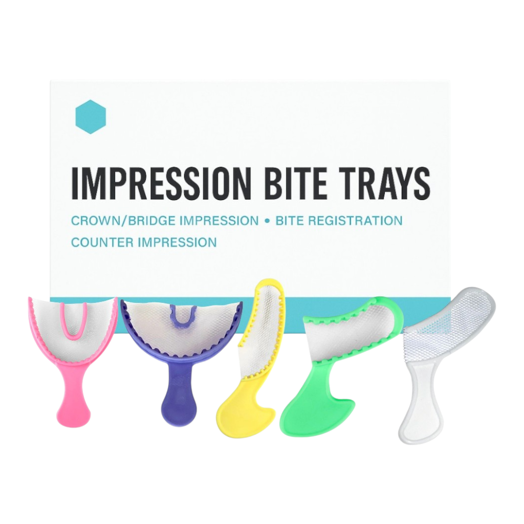 Madrid Dental Choice bite registration trays full arch anterior quadrant posterior sideless 30 35 50 pcs box