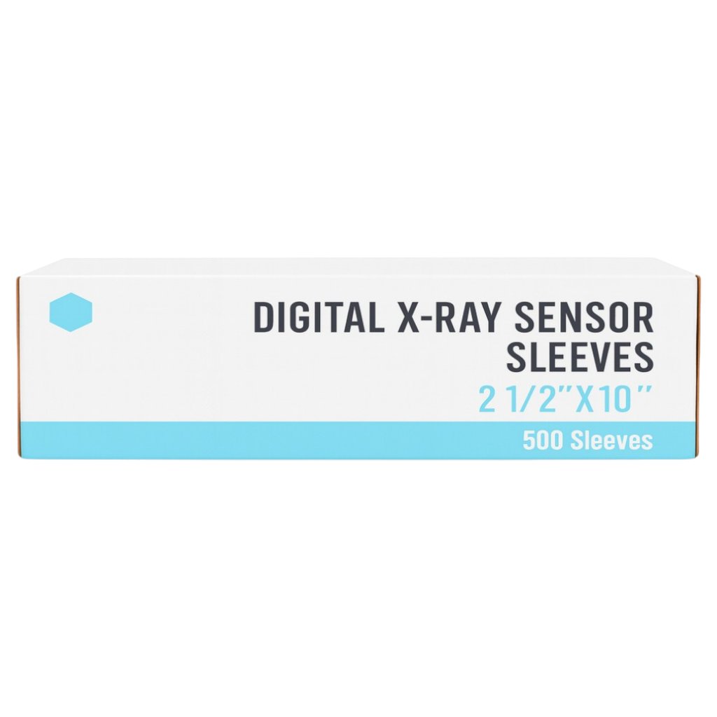 Madrid Dental Choice digital X-ray sensor sleeves clear disposable 500 box size 2 1/2 x 10