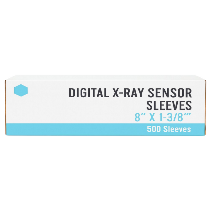 Madrid Dental Choice digital X-ray sensor sleeves clear disposable 500 box size 8 x 1-3/8
